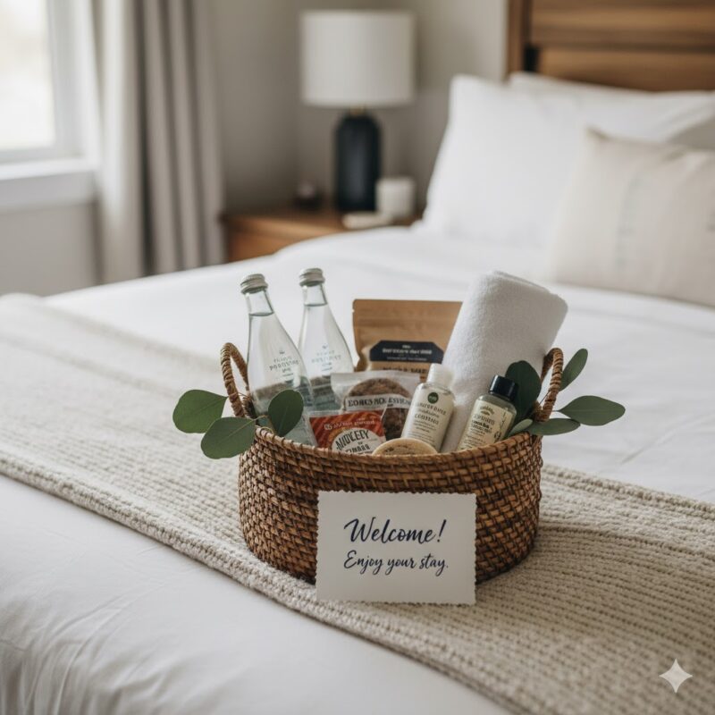 Welcome basket for guests