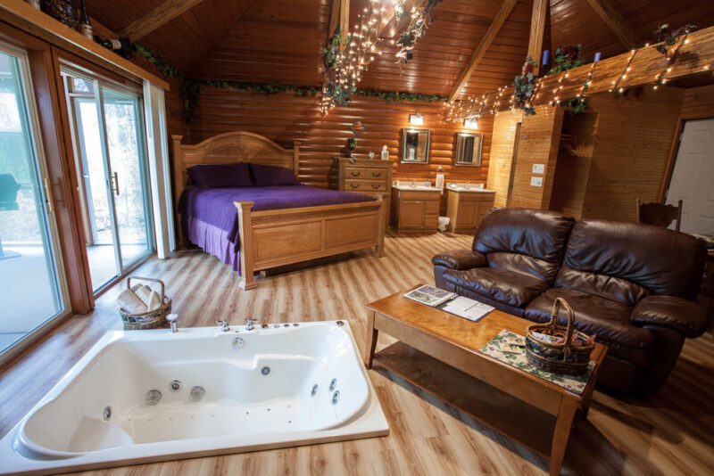 Romantic cabin interior