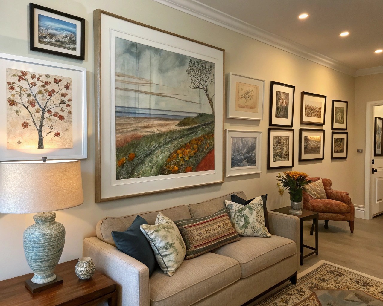 Strategic placement of art elevates the atmosphere and function of your rooms.