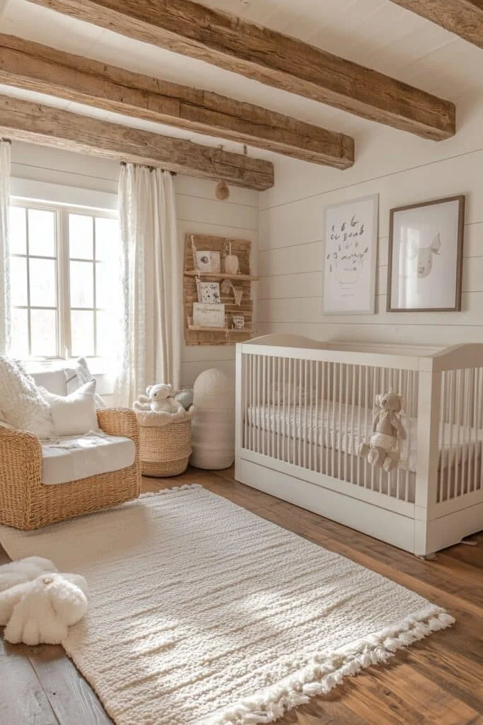 Modern Farmhouse Charm Barndominium Nursery