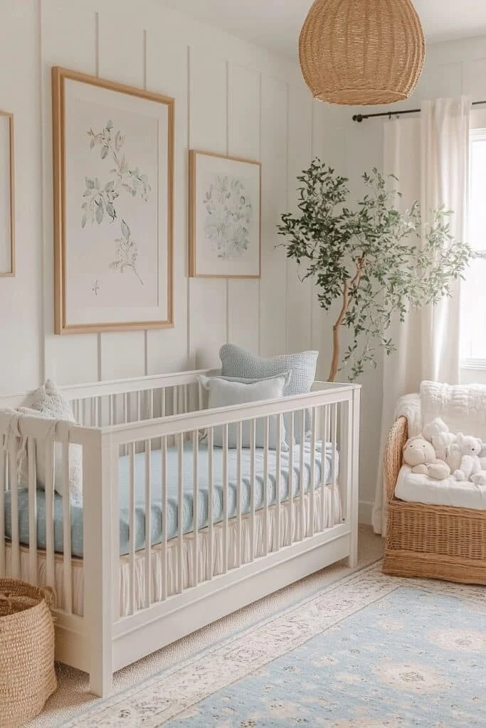 Calming Blues Barndominium Nursery