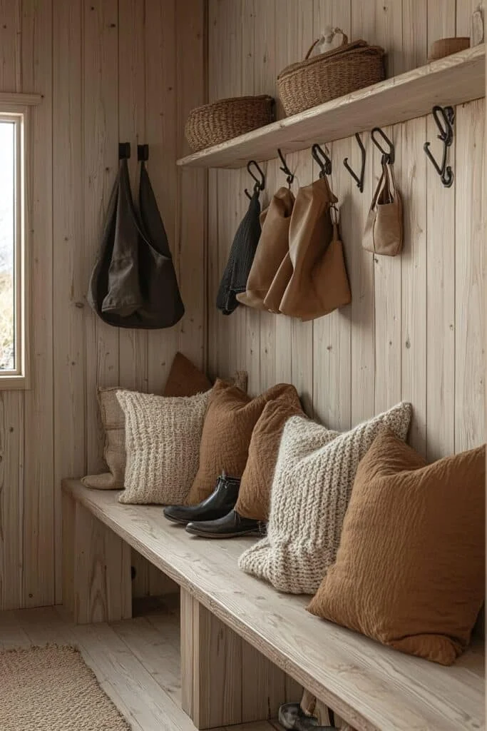 Organized Scandinavian Mudroom