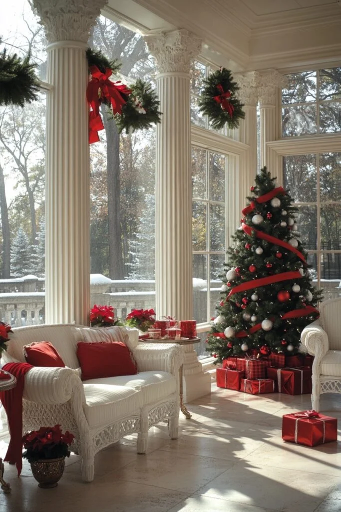 Sunroom Dressed in Red Ribbons