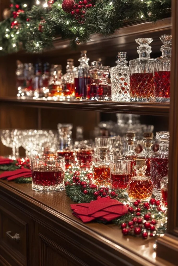 Festive Home Bar Arrangement