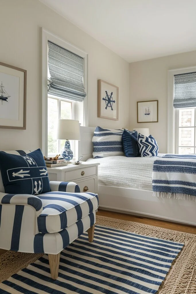 Nautical-Themed Compact Rooms