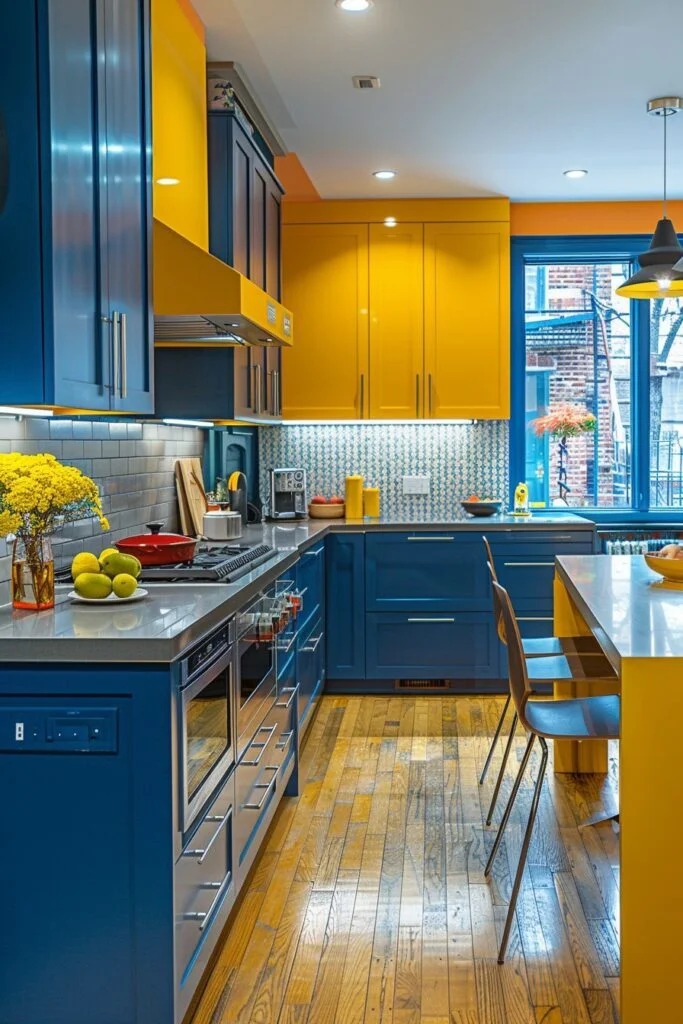 Dynamic Color Block Kitchens