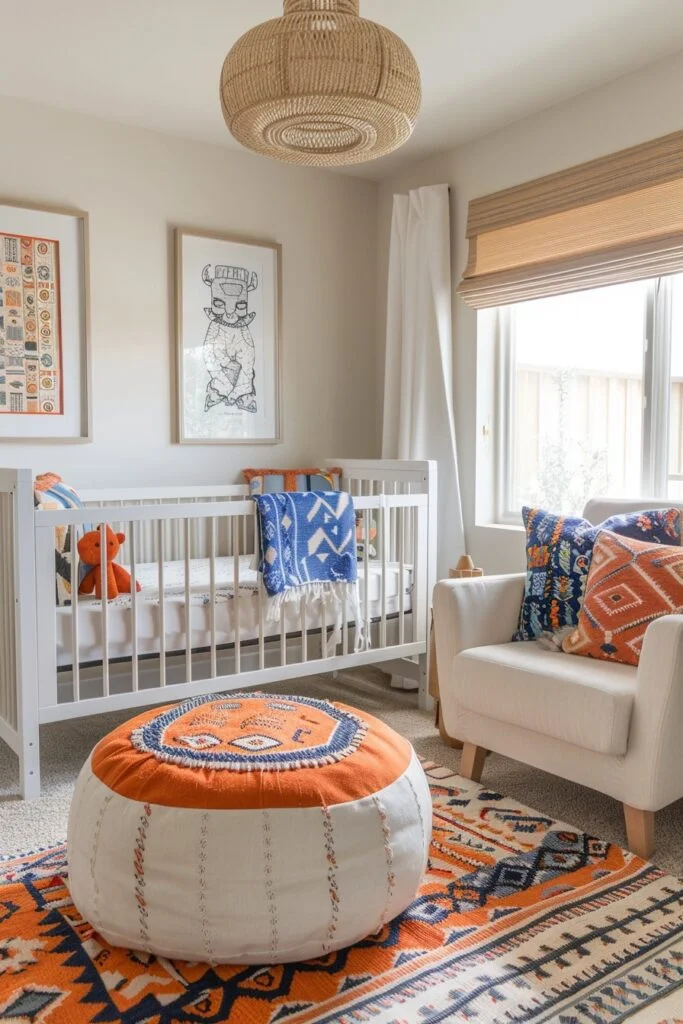 Geometric Patterns in Boho Nursery