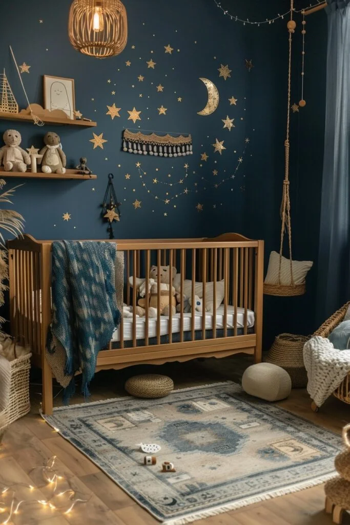Celestial-Themed Boho Nursery