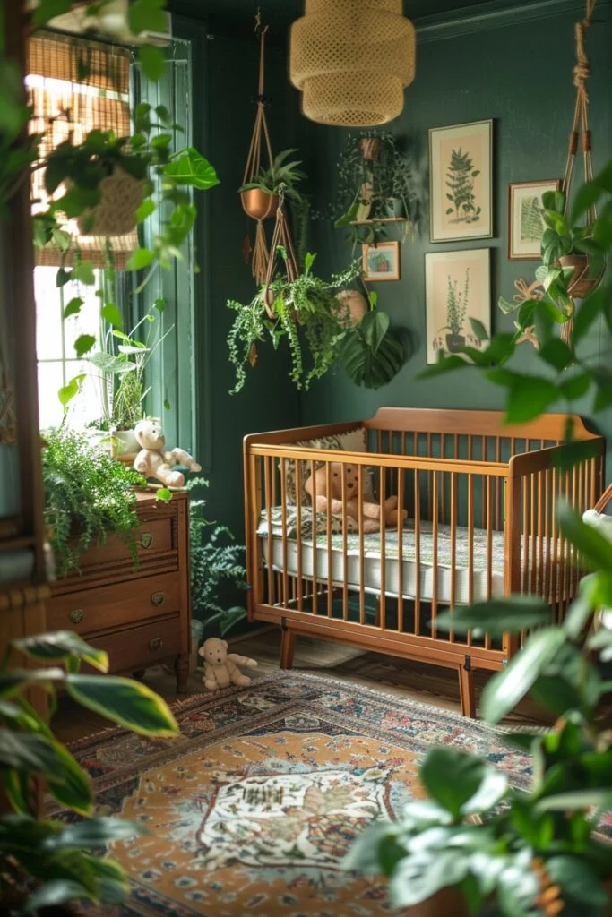 Verdant Green Boho Nursery