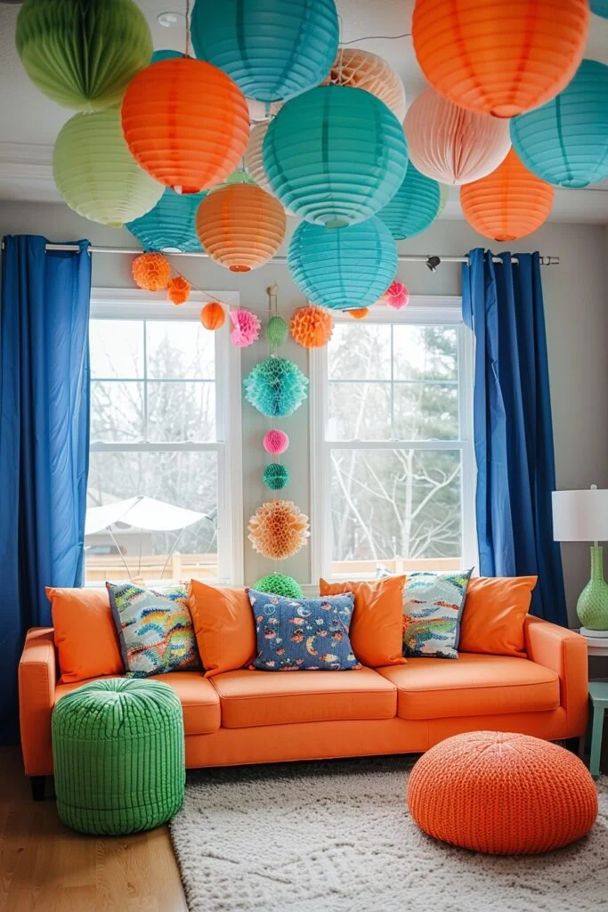 Hanging Colorful Raindrops