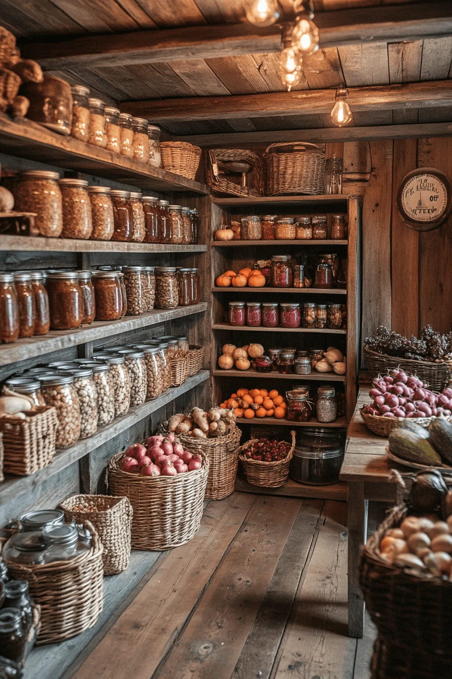 Harvest-themed cabin decor