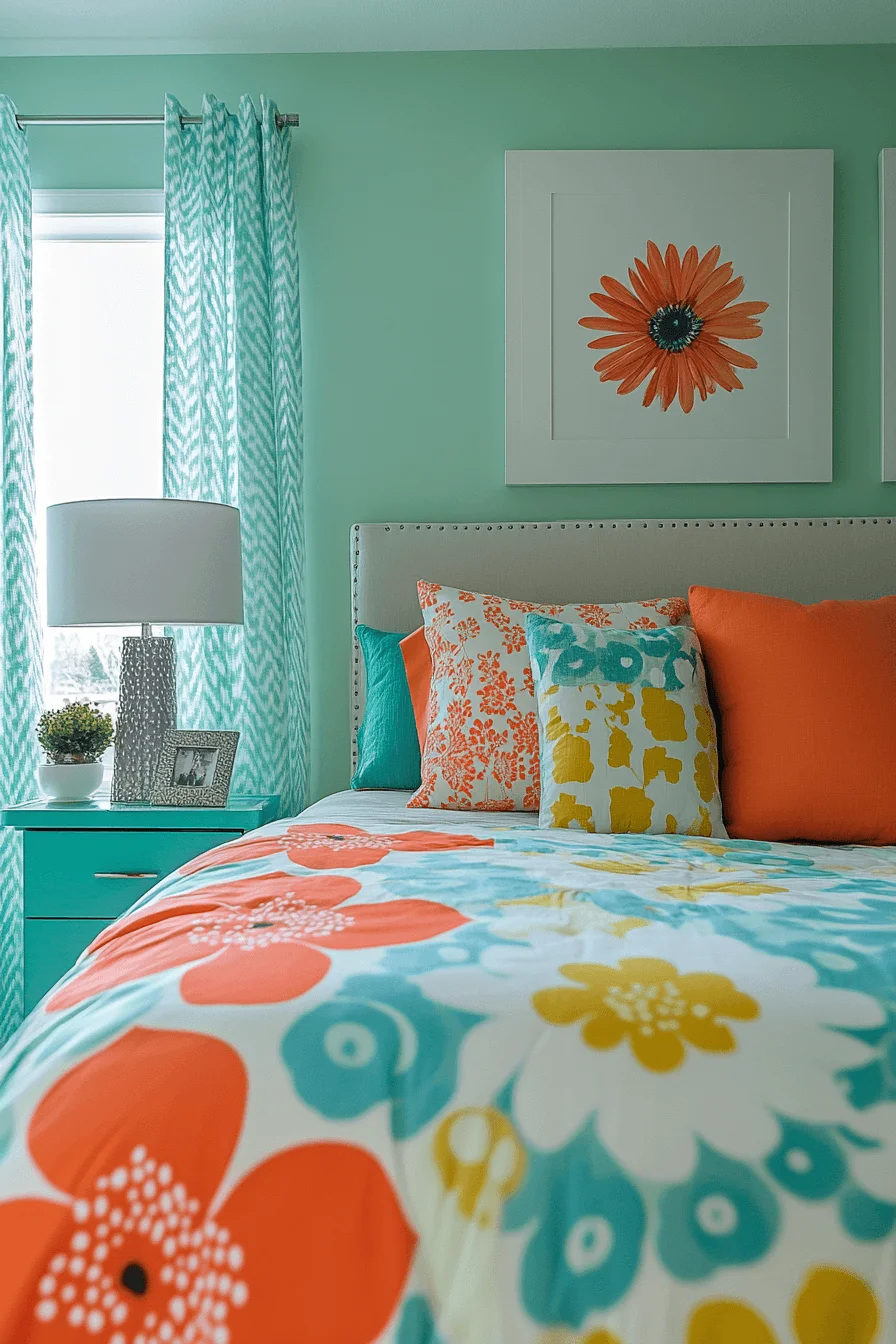Bold Color Guest Room