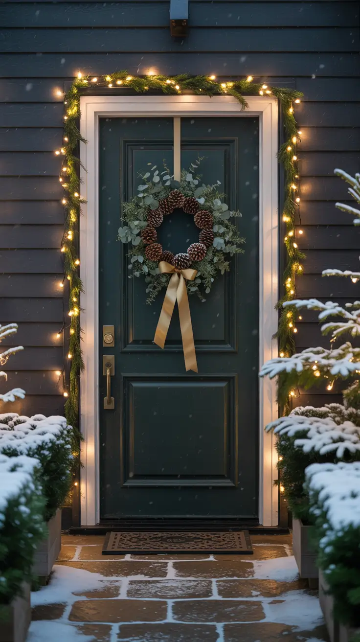 Eucalyptus garland around door