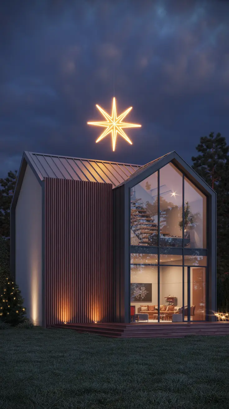 Lighted star decoration