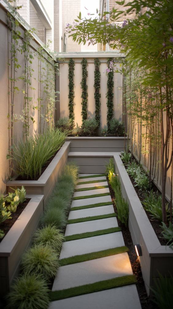 Narrow Garden Design