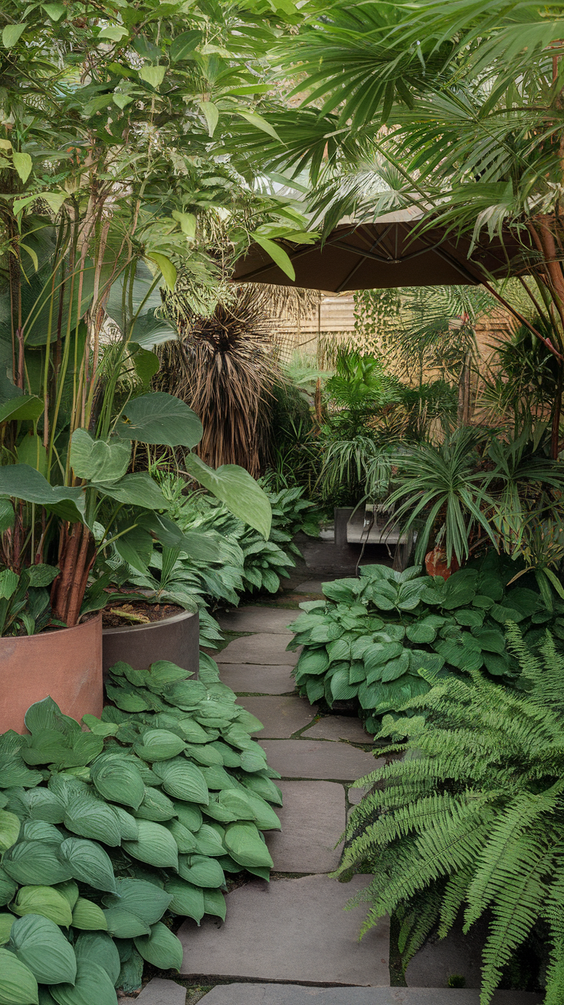 Lush Backyard Garden