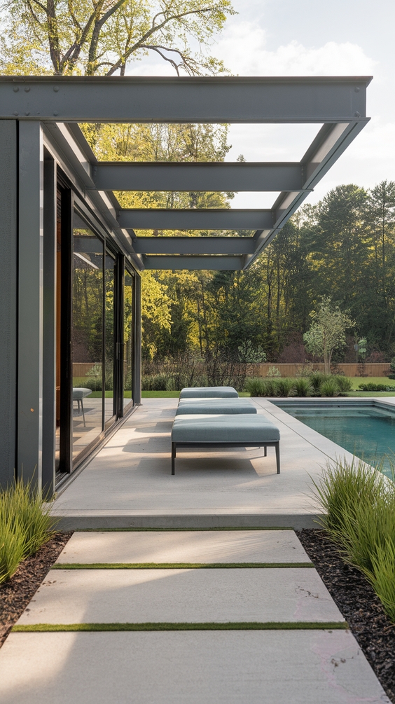 Pool Pavilion Ideas for Outdoor Living with Bar, Kitchen, Fireplace & More