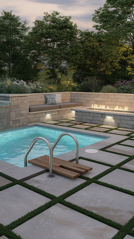 Small Backyard Pool and Patio Design