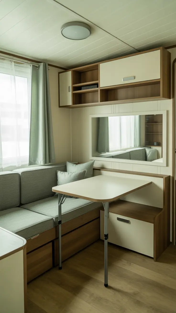 Light and Airy Mobile Home Living Room