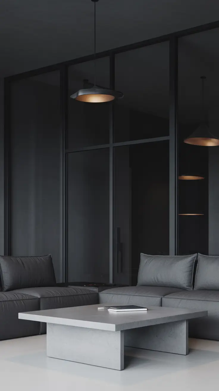 Textured Monochrome Living Room