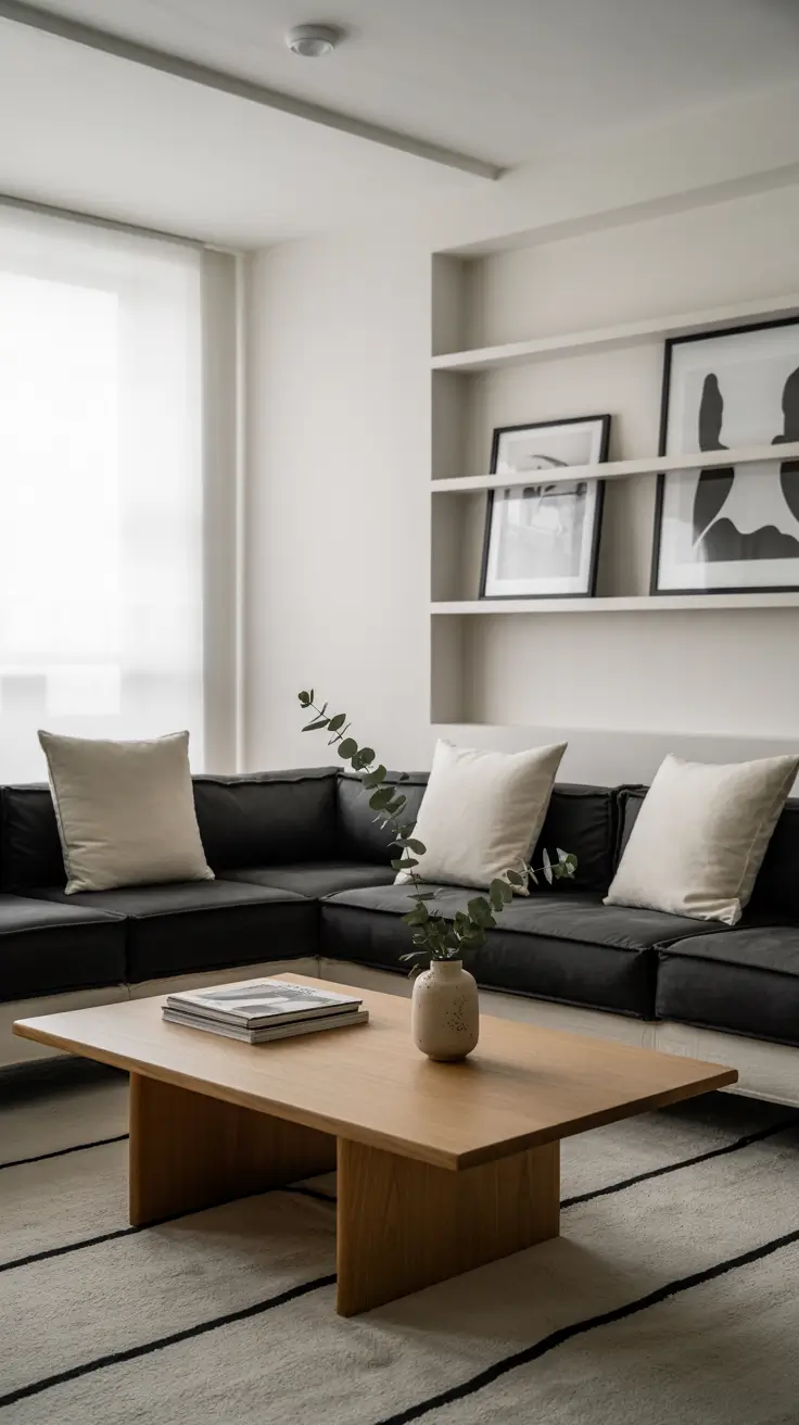 Minimalist Gray Living Room