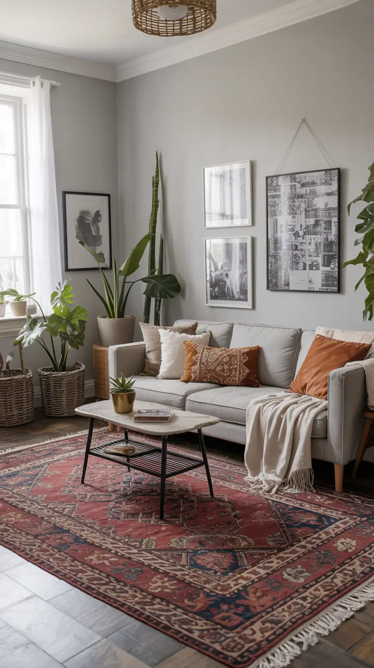 Bohemian Gray Living Room