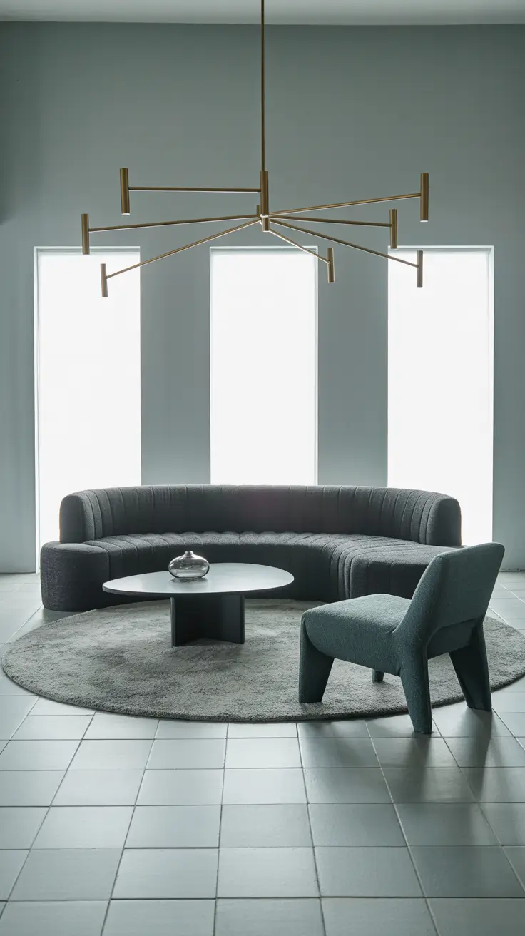 Functional Gray Living Room Layout