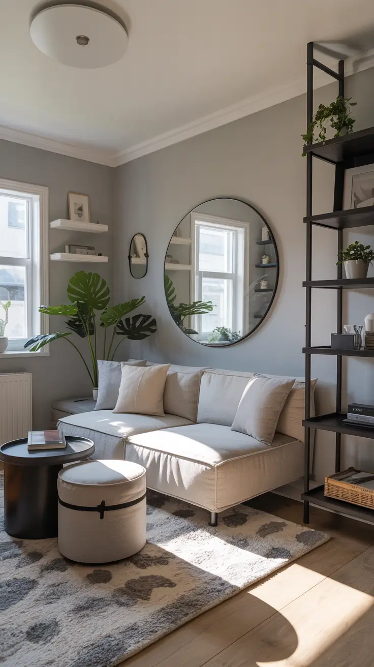 Small Space Gray Living Room