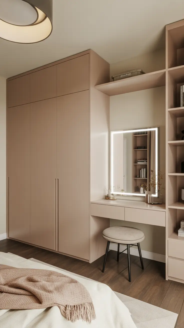 Space-Saving Wardrobe and Vanity