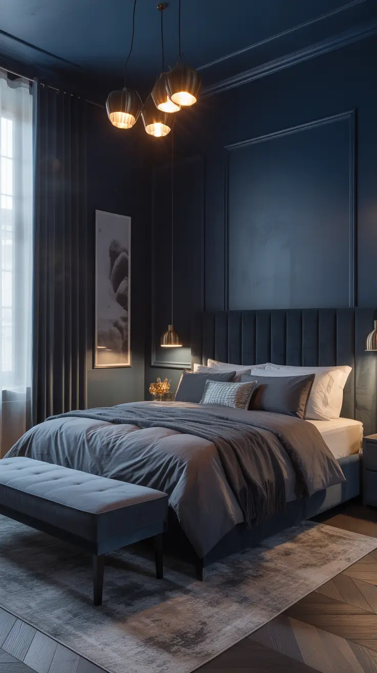 Romantic Dark Bedroom Design
