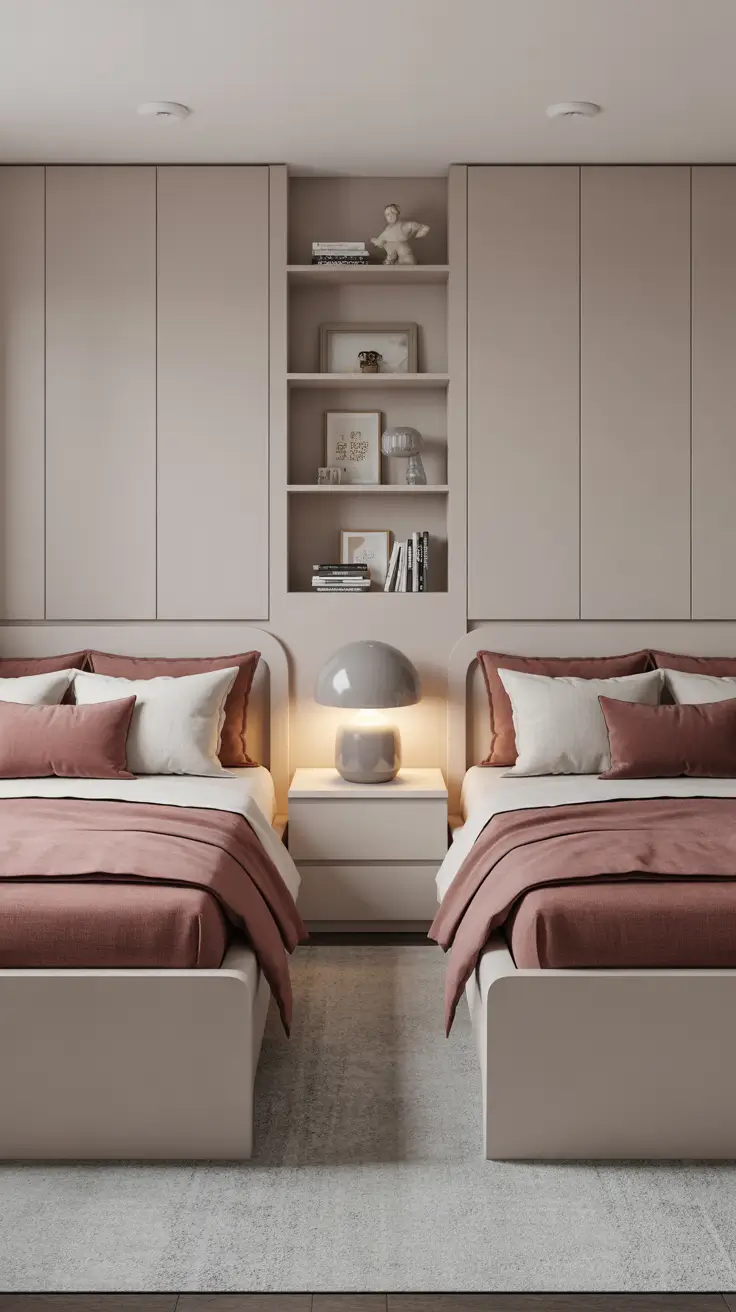 Two-Bed Teen Bedroom Layout