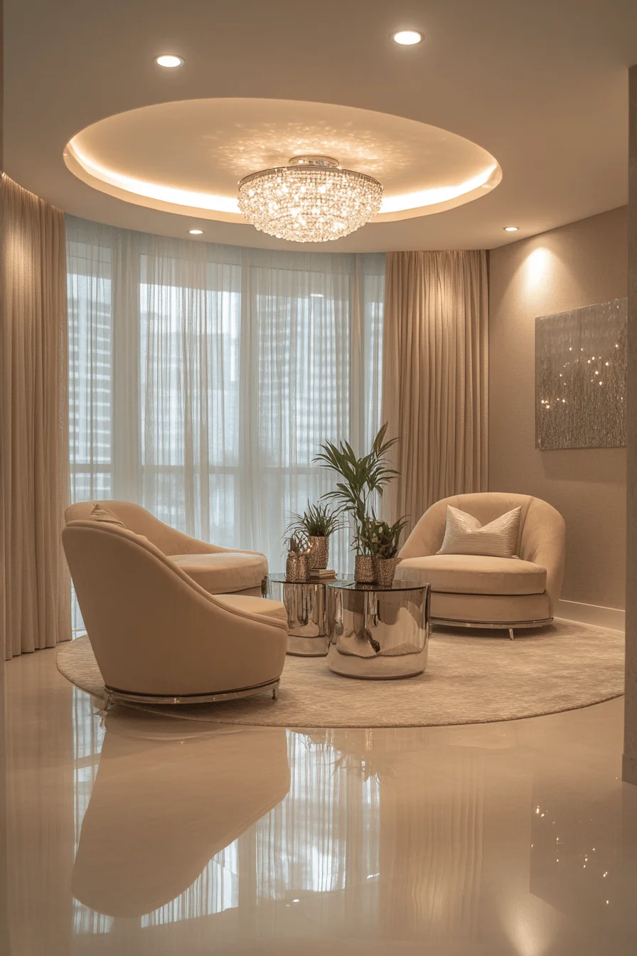 crystal accents in luxury interior