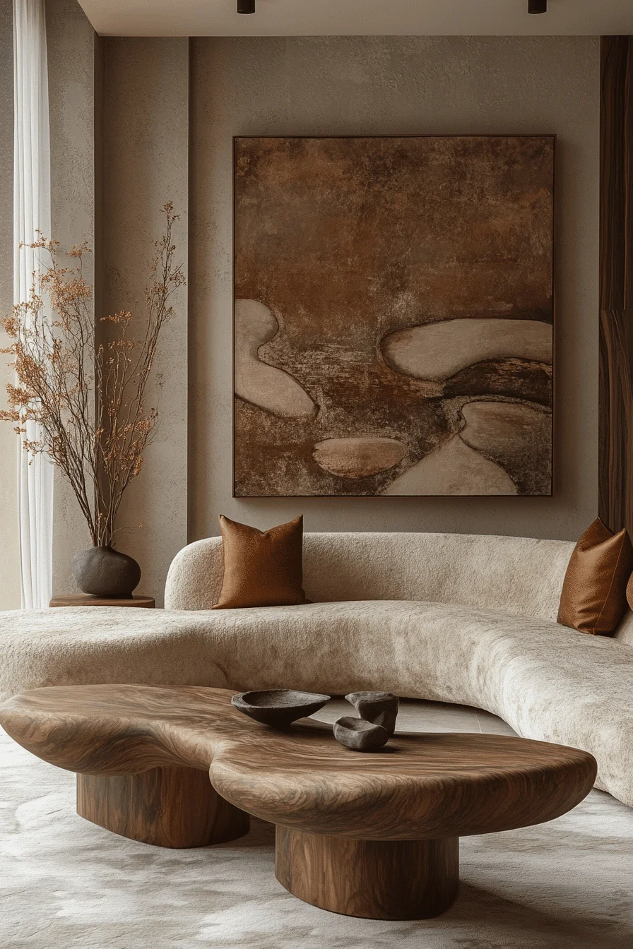 sculptural modern luxury interior