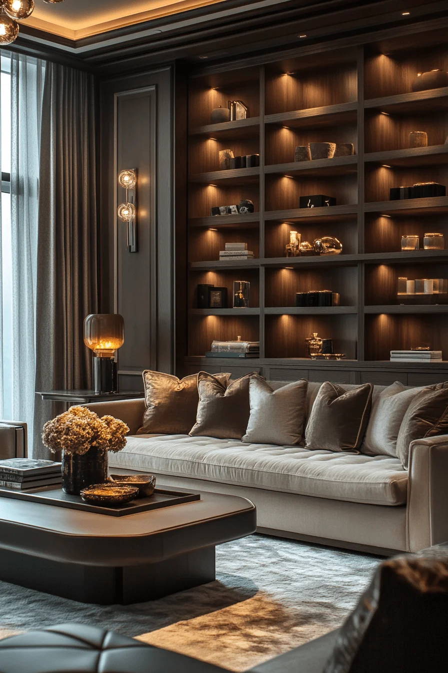 neutral drama luxury interior