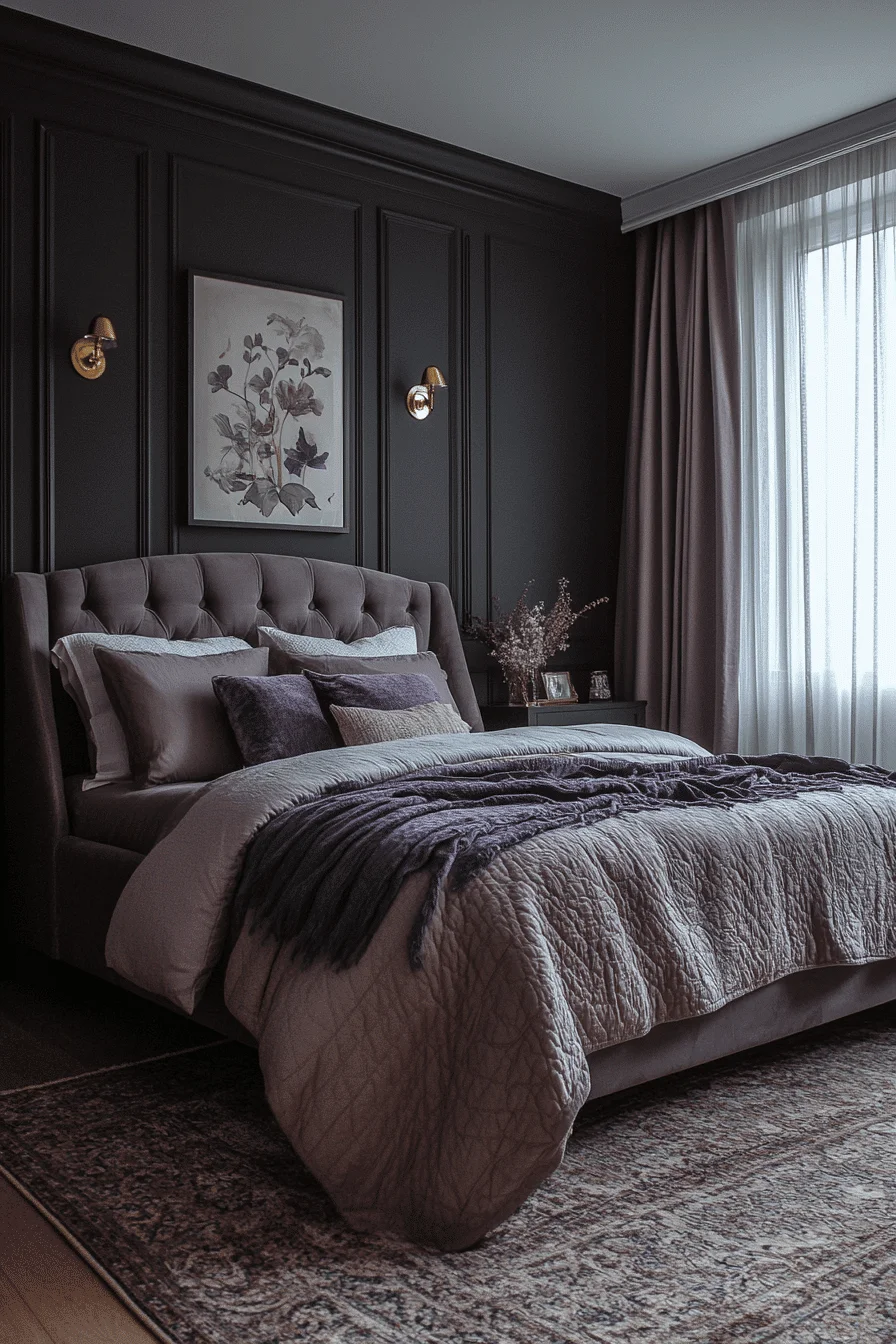 dark feminine bedroom