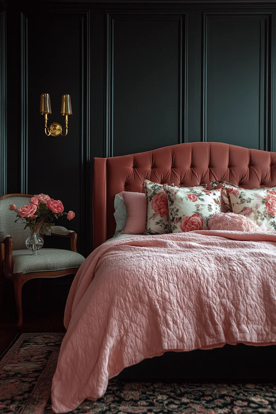 dark feminine bedroom