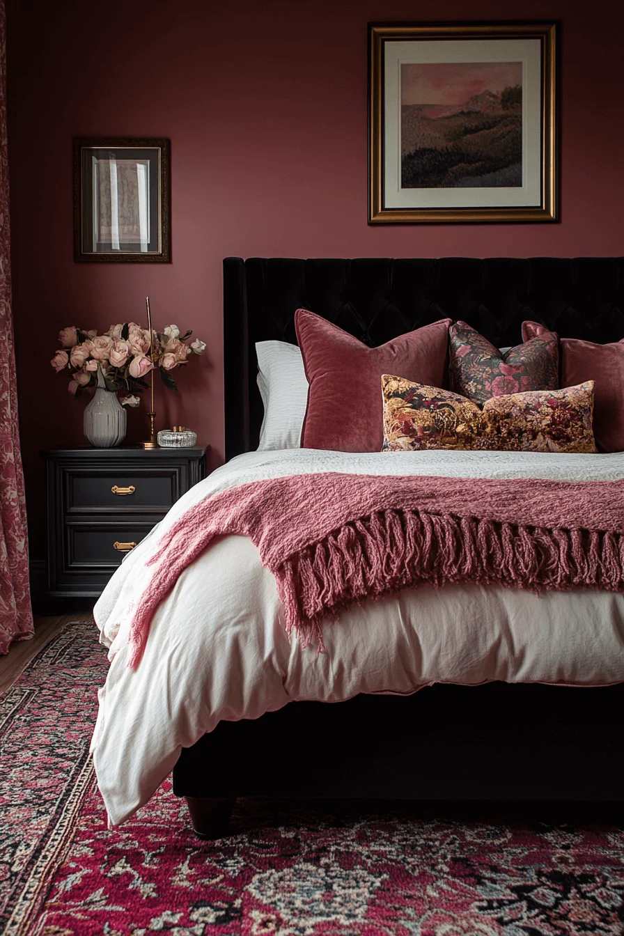 dark feminine bedroom