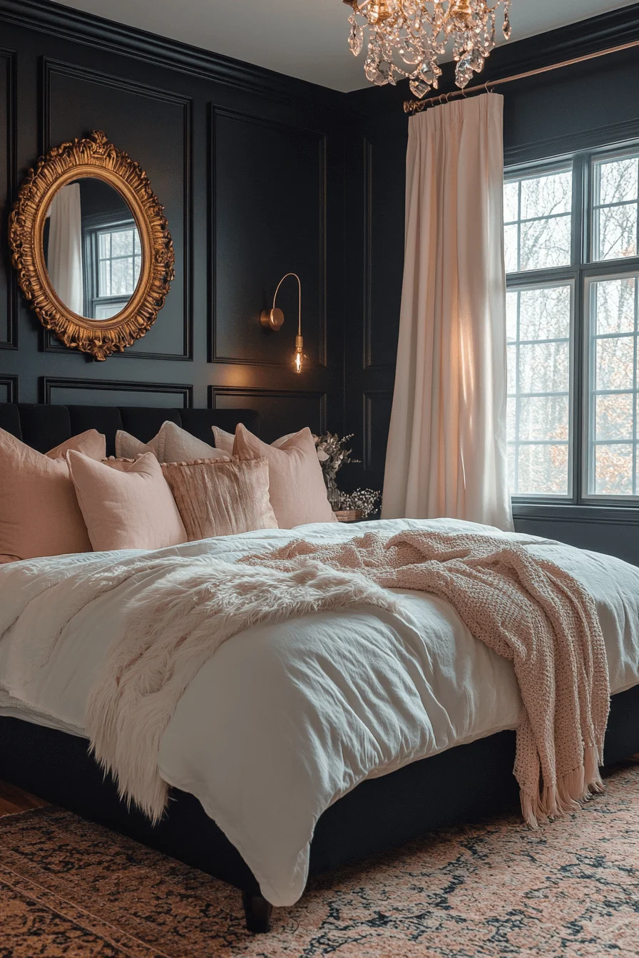 dark feminine bedroom