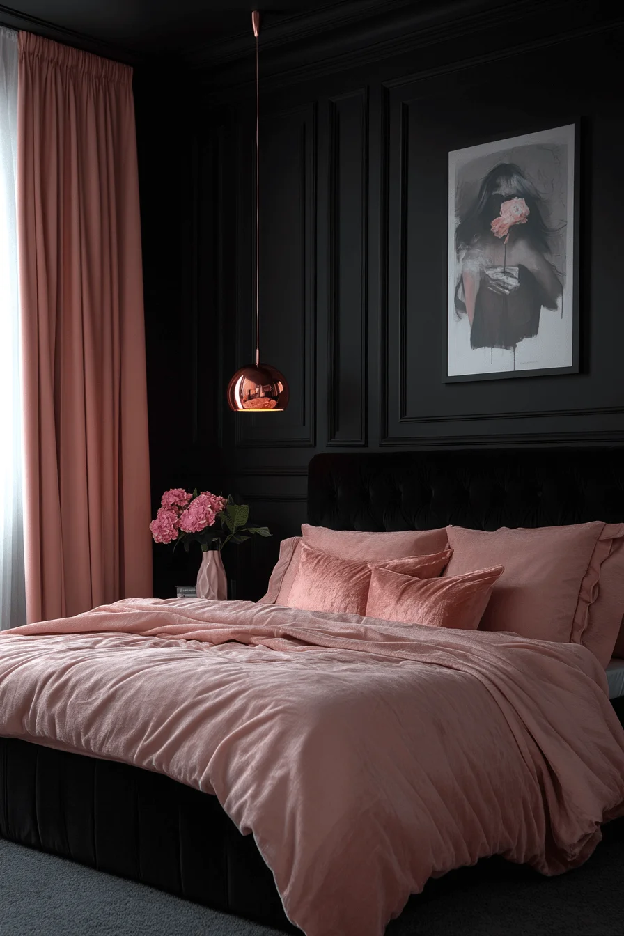 dark feminine bedroom