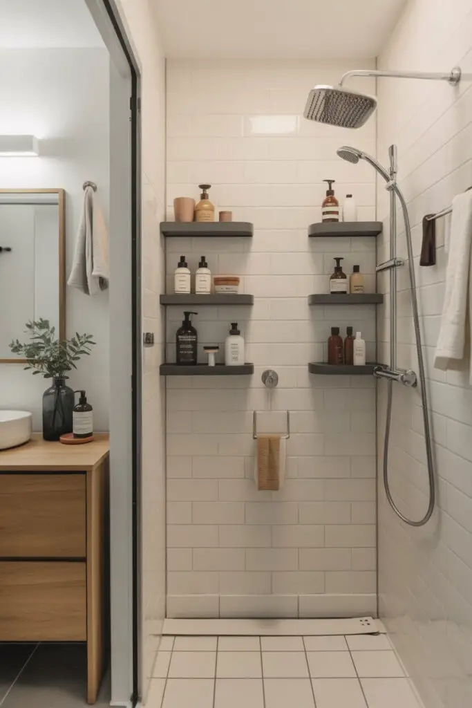 Optimize Shower Storage to Declutter Surfaces