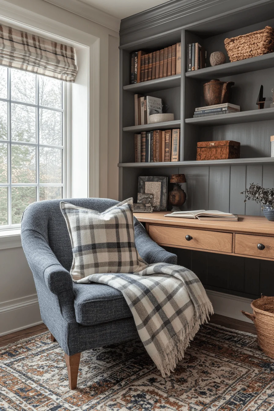 flannel accents in office