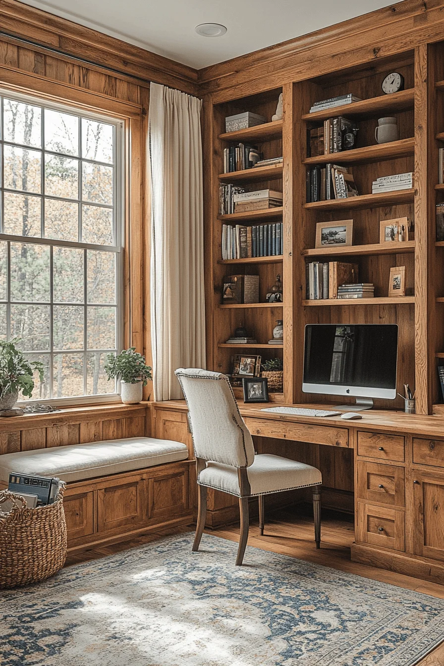 toasted wood accents