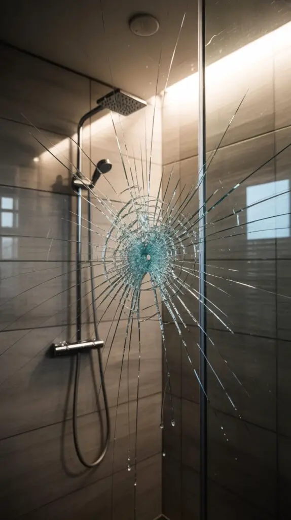 Disadvantages of Glass Shower Doors - Fragility Fragility: The Risk of Breakage