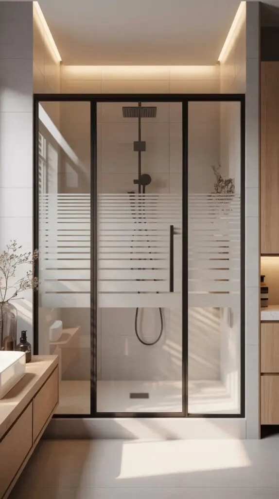 Frosted Glass Panels for a Hint of Privacy