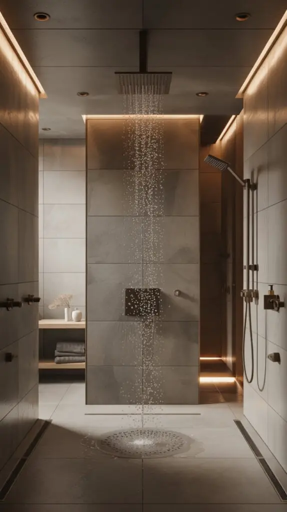 Upgrade to Ceiling-Mounted Showerheads for a Rainfall Experience