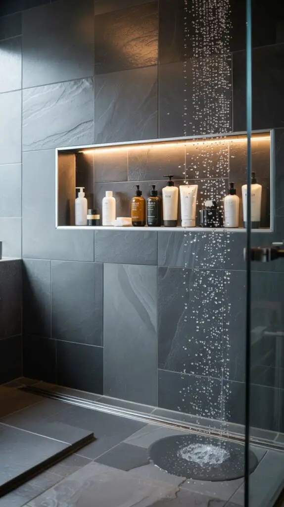Incorporate Built-In Shower Niches for Clutter-Free Storage