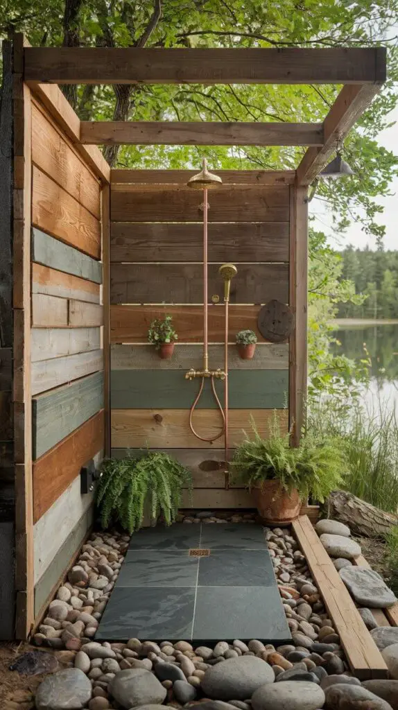 How to Create a Rustic Outdoor Shower with Natural Materials? Let's Get Dirty (But in a Good Way) 3 rustic outdoor shower ideas (3)