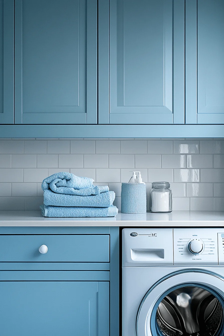 blue laundry room