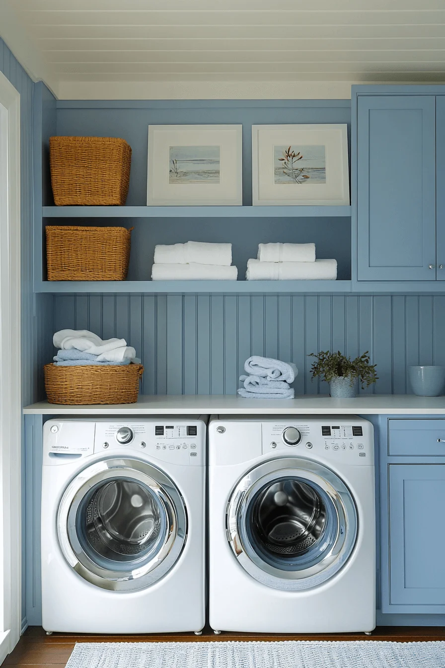 blue laundry room