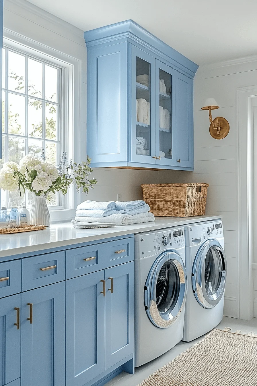 blue laundry room
